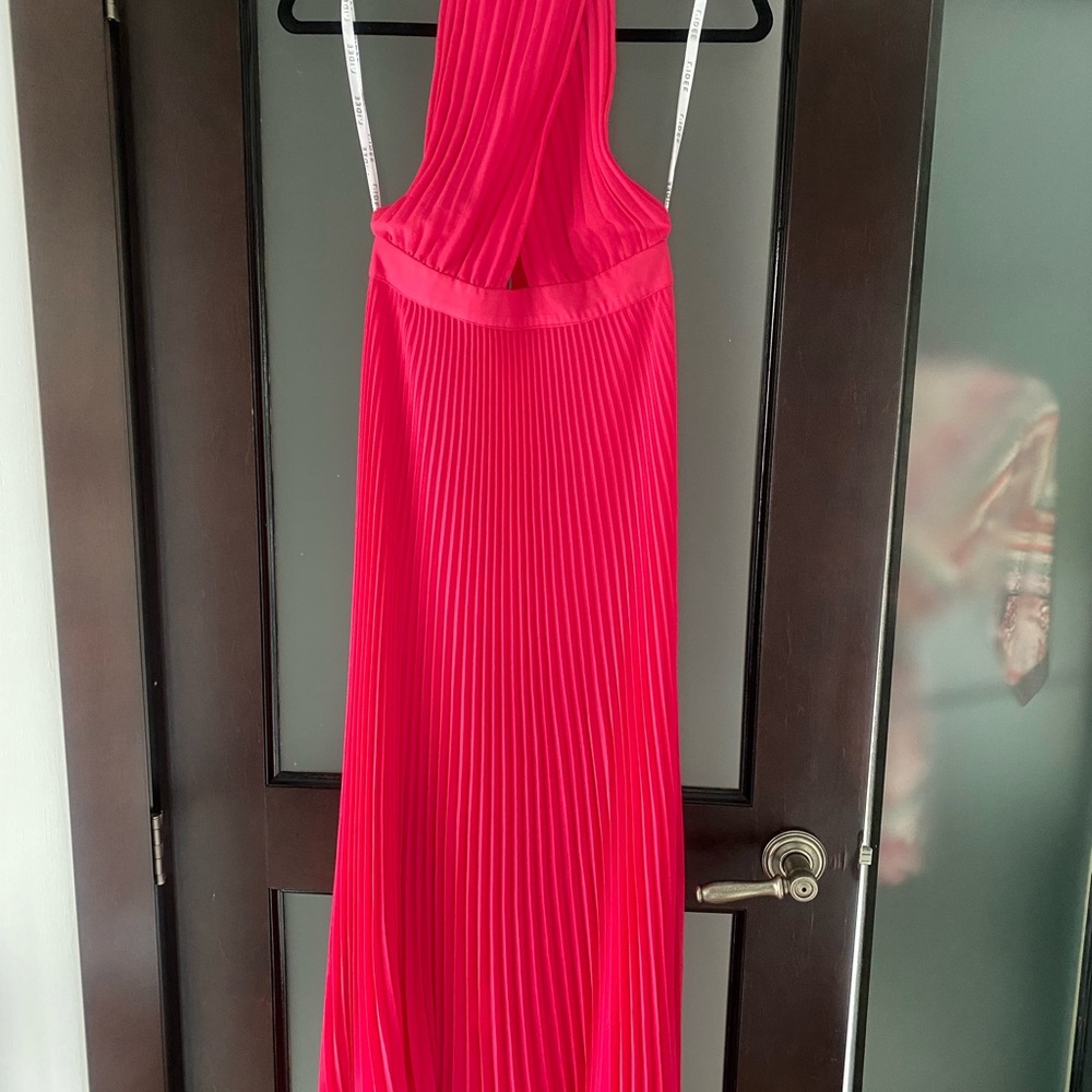 Hot pink l’idee halter dress